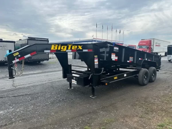 Big Tex 7x16 Gooseneck Dump Trailer w Combo Gate & Ramps 4 Big Tex 7x16 Gooseneck Dump Trailer w Combo Gate & Ramps - Image 4