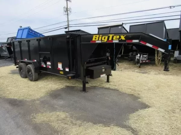 Big Tex 7x16 Gooseneck Dump Trailer w/ Solid High Sides 3 Big Tex 7x16 Gooseneck Dump Trailer w/ Solid High Sides - Image 3