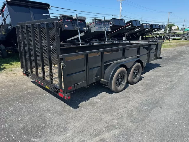 Big Tex 7x16 Utility Trailer w 2′ Solid Steel Sides 3 Big Tex 7x16 Utility Trailer w 2′ Solid Steel Sides - Image 3