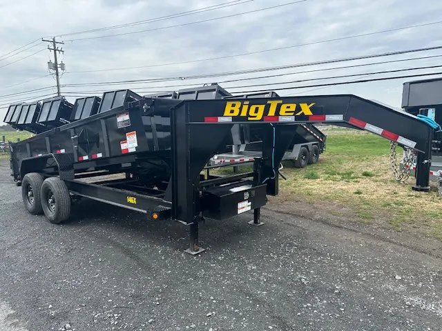 Big Tex 7x16 Gooseneck Dump Trailer w Combo Gate & Ramps 1 Big Tex 7x16 Gooseneck Dump Trailer w Combo Gate & Ramps
