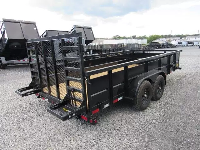 Big Tex 7x16 Landscape Utility Trailer w Solid Steel Sides 3 Big Tex 7x16 Landscape Utility Trailer w Solid Steel Sides - Image 3