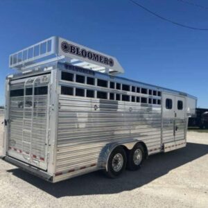 2020 Bloomer 4 Horse Stock Combo Gooseneck Trailer