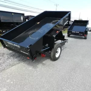 BWise 5x10 Low Profile Dump Trailer w Spreader Gate (5K GVWR)