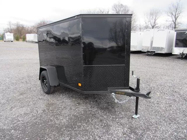 Covered Wagon 5x8 Enclosed Cargo Trailer w Single Rear Door 1 Covered Wagon 5x8 Enclosed Cargo Trailer w Single Rear Door
