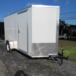 Covered Wagon 6x12 Enclosed Cargo Trailer w Rear Ramp Door