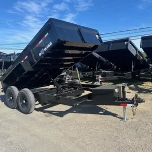 BWise 7x12 Dump Trailer w Ladder Ramps (14K GVWR)