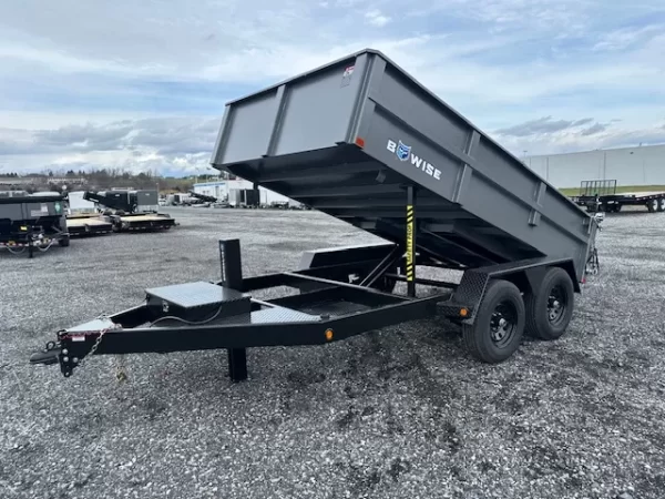 BWise 7x12 Low Profile Dump Trailer w Hydraulic Power Jack (14K) 2 BWise 7x12 Low Profile Dump Trailer w Hydraulic Power Jack (14K) - Image 2
