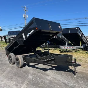 BWise 7x12 Dump Trailer w Combo Gate & Ladder Ramps (10K GVWR)