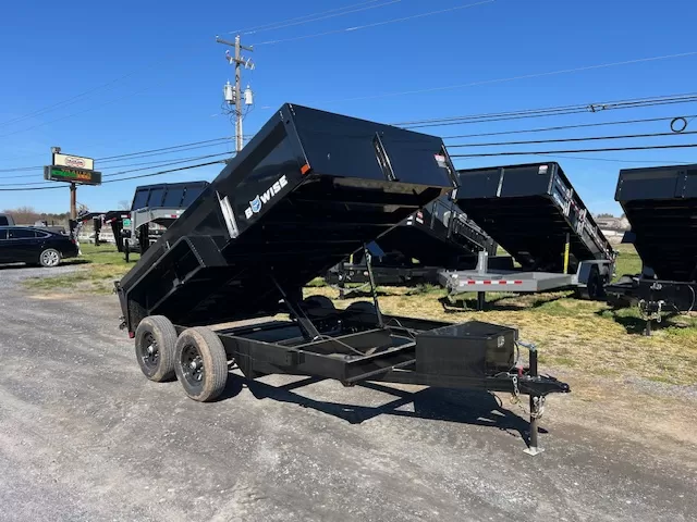 BWise 7x12 Dump Trailer w Combo Gate & Ladder Ramps (10K GVWR) 1 BWise 7x12 Dump Trailer w Combo Gate & Ladder Ramps (10K GVWR)
