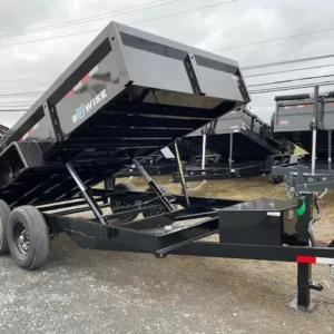 BWise 7x14 Low Profile Dump Trailer w Adjustable Coupler (14K)