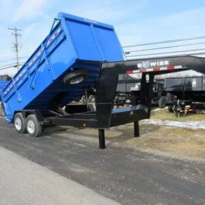 BWise 7x16 Heavy Duty Gooseneck Dump Trailer (21K GVWR)