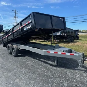 BWise 7x16 Deckover Dump Trailer w/ Fold Down Sides (14K GVWR)