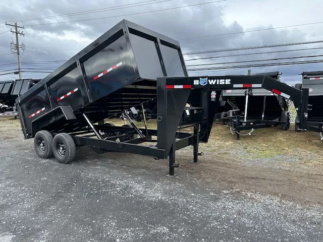 BWise 7x16 Gooseneck High Side Dump Trailer (16K GVWR) 1 BWise 7x16 Gooseneck High Side Dump Trailer (16K GVWR)