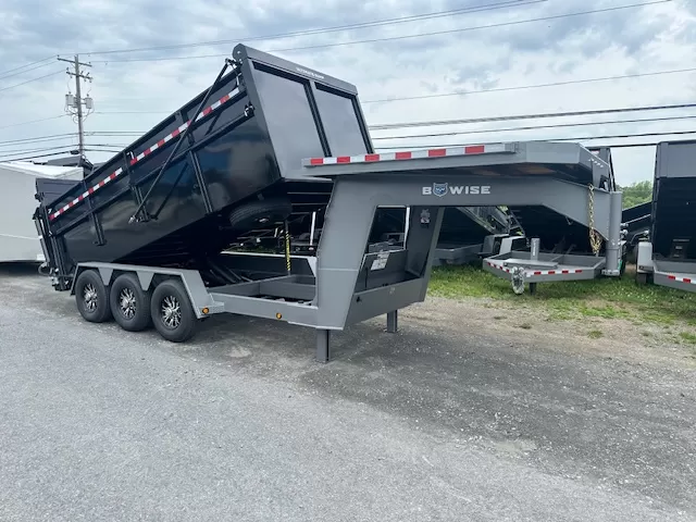BWise 7x16 Gooseneck Tri-Axle Dump Trailer (21K GVWR) 1 BWise 7x16 Gooseneck Tri-Axle Dump Trailer (21K GVWR)