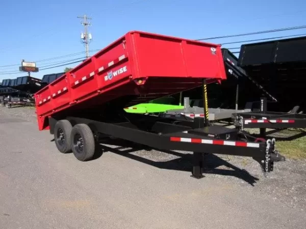 BWise 7x14 Deckover Dump Trailer w Fold Down Sides (14K GVWR) 4 BWise 7x14 Deckover Dump Trailer w Fold Down Sides (14K GVWR) - Image 4