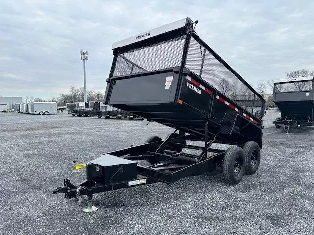 Premier 7x12 High Side Dump Trailer w Combo Gate & Ramps (14K) 2 Premier 7x12 High Side Dump Trailer w Combo Gate & Ramps (14K) - Image 2