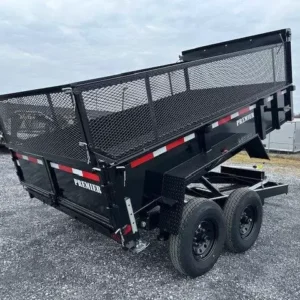Premier 7x12 High Side Dump Trailer w Combo Gate & Ramps (14K)