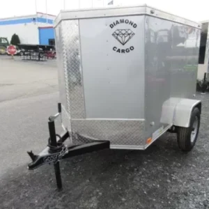 Diamond Cargo 4x6 Enclosed Trailer w/ Single Rear Door