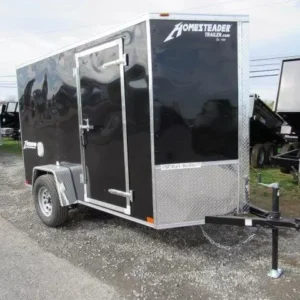 Homesteader 5x10 Enclosed V-Nose Trailer w Rear Ramp Door