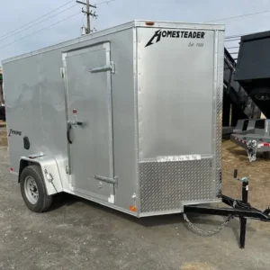 Homesteader 5x10 Enclosed V-Nose Trailer w Rear Barn Doors