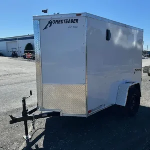 Homesteader 5x8 Enclosed V-Nose Trailer w Rear Barn Doors