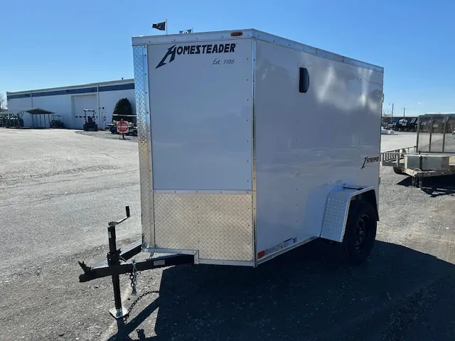 Homesteader 5x8 Enclosed V-Nose Trailer w Rear Barn Doors 1 Homesteader 5x8 Enclosed V-Nose Trailer w Rear Barn Doors