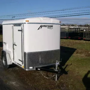 Homesteader 5x8 Enclosed Trailer w Single Rear & Side Door