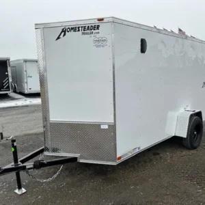 Homesteader 6x12 Enclosed V-Nose Cargo Trailer w Barn Doors