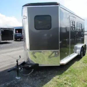 Homesteader Stallion 2 Horse Pull Trailer w Front Access Door