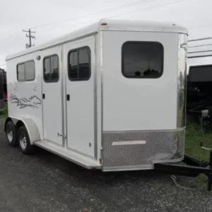 Homesteader Stallion 2 Horse Pull Trailer w Front Loading Ramp