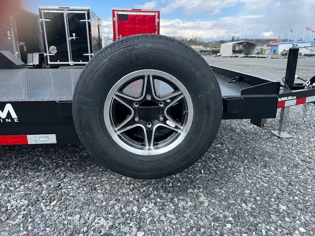 CAM Superline 7x18 Steel Deck Car Hauler w Aluminum Wheels 4 CAM Superline 7x18 Steel Deck Car Hauler w Aluminum Wheels - Image 4