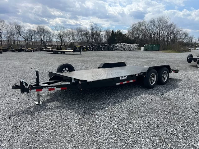 CAM Superline 7x18 Steel Deck Car Hauler w Aluminum Wheels 1 CAM Superline 7x18 Steel Deck Car Hauler w Aluminum Wheels