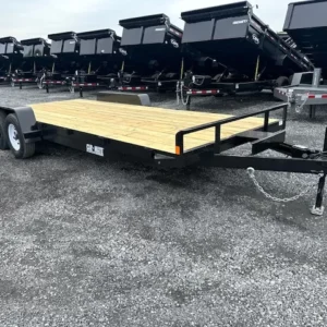 Car Mate 7x20 Open Car Hauler 10K GVWR w Slide In Ramps - Double Car