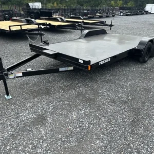 Premier 7x18 Full Steel Deck Car Trailer 7K GVWR - Tandem Axle