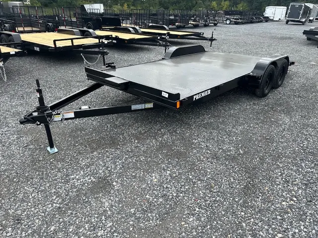 Premier 7x18 Full Steel Deck Car Trailer 7K GVWR - Tandem Axle 1 Premier 7x18 Full Steel Deck Car Trailer 7K GVWR - Tandem Axle