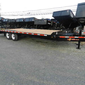 BWise 8x24 Deckover Equipment Trailer 16K GVWR w Wedge Ramps