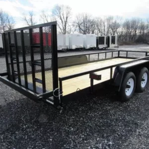 Premier 7x20 Tandem Axle Landscape Utility Trailer w Rear Ramp Gate