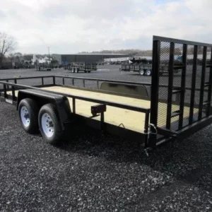 Premier 7x22 Heavy Duty Landscape Utility Trailer 10K GVWR w Rear Ramp Gate