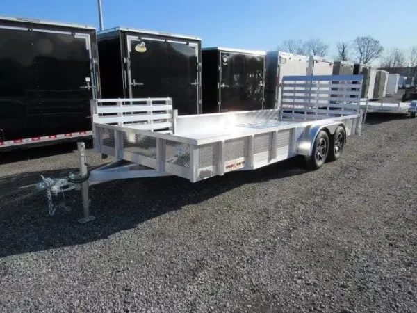 Sport Haven 7x18 Aluminum Landscape Trailer w Side ATV Ramps - 7K GVWR 4 Sport Haven 7x18 Aluminum Landscape Trailer w Side ATV Ramps - 7K GVWR - Image 4